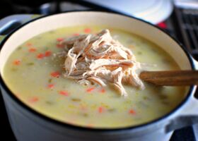 Puree soup with vegetables and chicken for patients after cholecystectomy