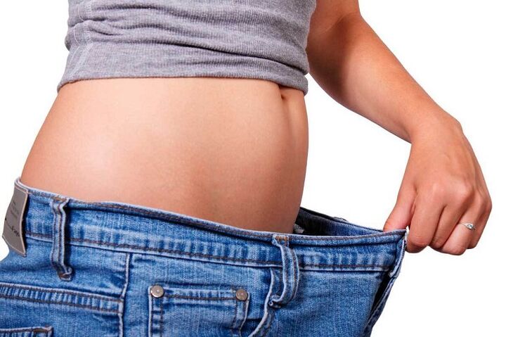 reduction in waistline due to weight loss