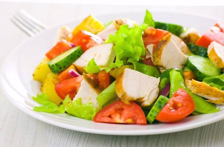 slimming chicken vegetable salad