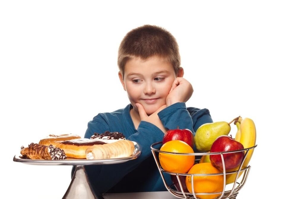 Eliminate unhealthy sugary foods from a child's diet in favor of fruit